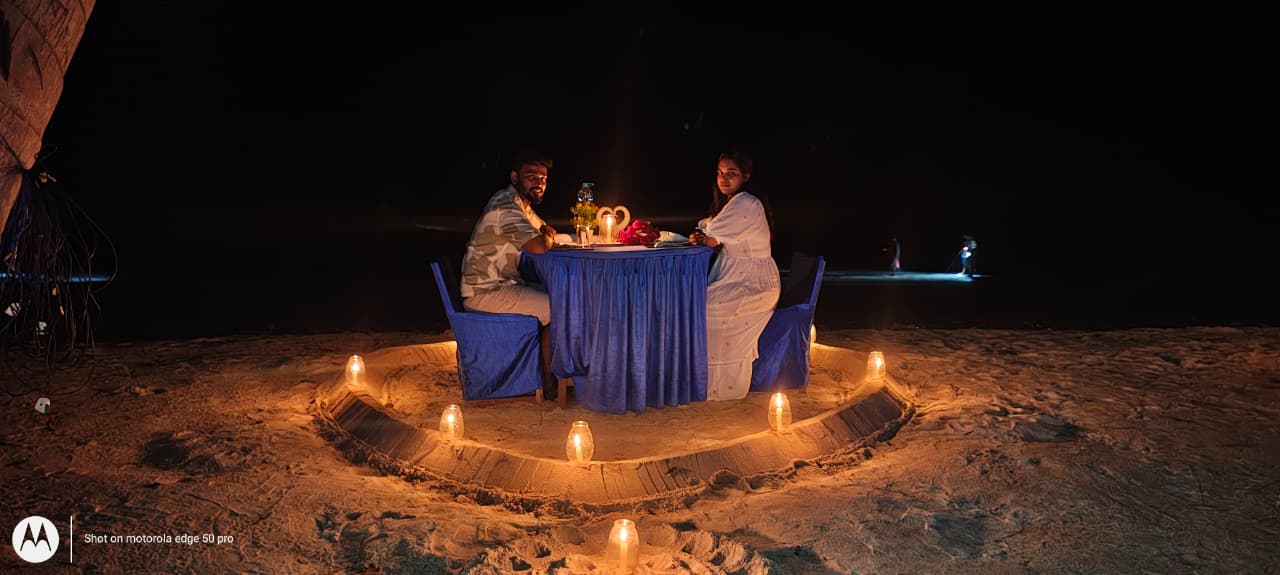 Candle Light Dinner at Sea Beach